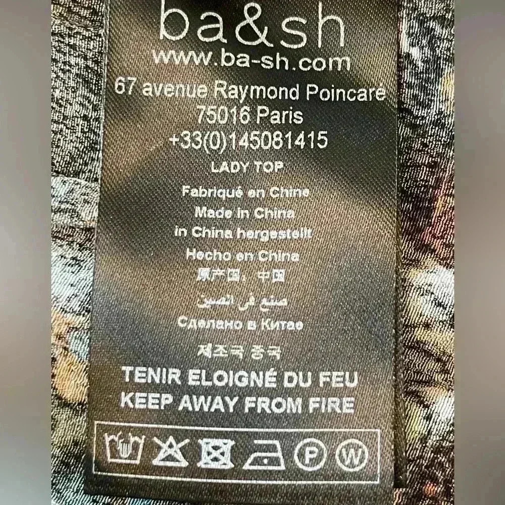 NWT ba&sh Multicolor Paisley Blouse - Picture 9 of 16